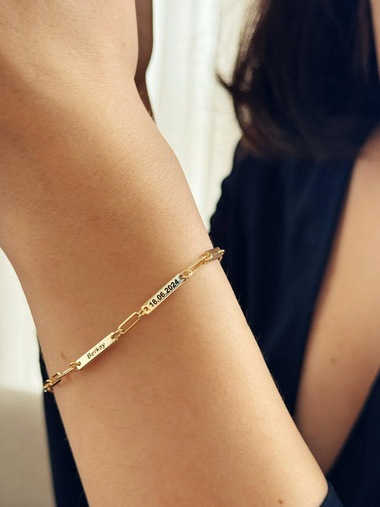 Üç Plakalı Bileklik | 925 Gümüş