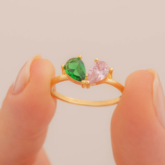 Doğum Taşlı Yüzük | 925 Ayar Gümüş