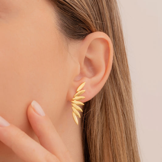 Yaprak Küpe | 925 Ayar Gümüş