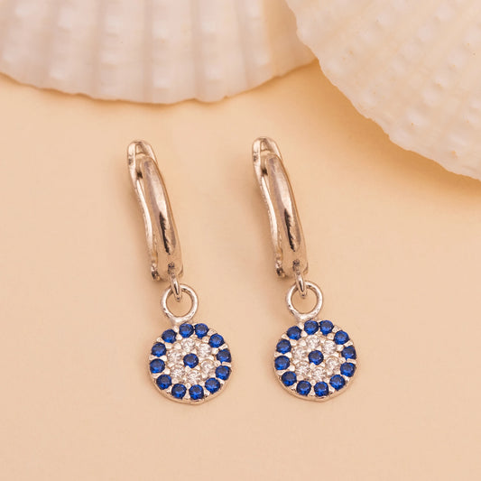 Nazar Boncuklu Küpe | 925 Ayar Gümüş