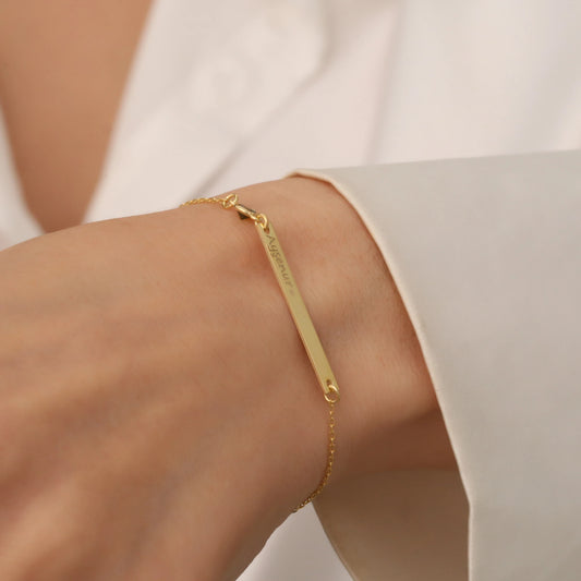 Doğum Taşlı İsim Bileklik | 925 Gümüş