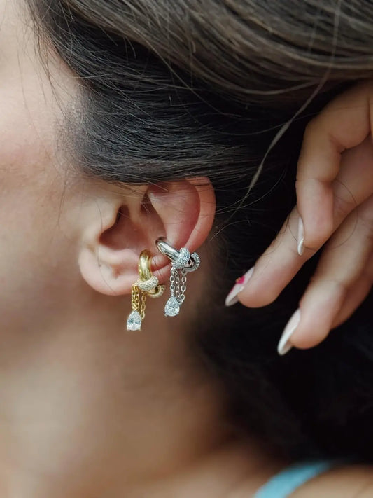 Damla Taşlı Küpe | 925 Ayar Gümüş