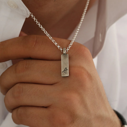 Tek Harfli Kolye | 925 Gümüş