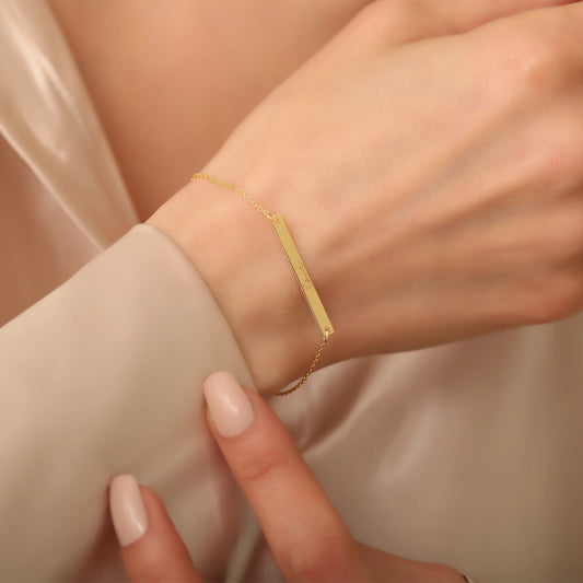 Kişiye Özel İsim Bileklik | 14 Ayar Altın