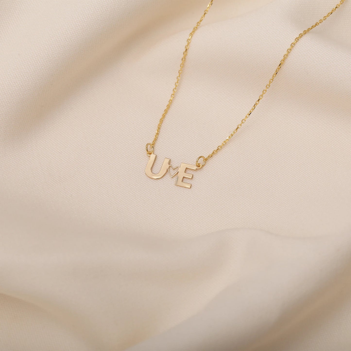 İki Harfli Kalpli Kolye | 925 Gümüş