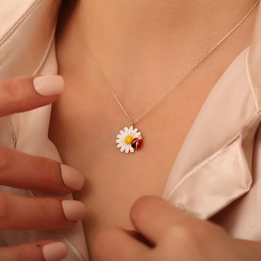 Papatya Kolye | 14 Ayar Altın