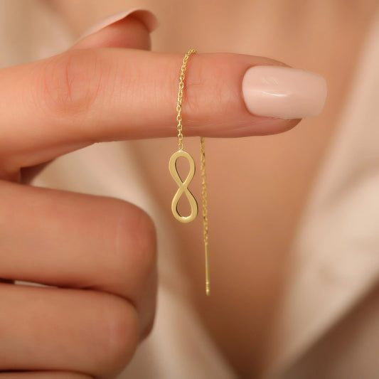 Sonsuzluk Küpe | 14 Ayar Altın