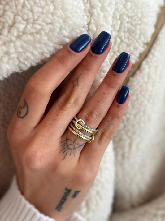 Taşlı Kombin Yüzük | 925 Gümüş