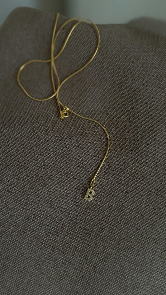 Taş Harfli Y Kolye | 925 Gümüş