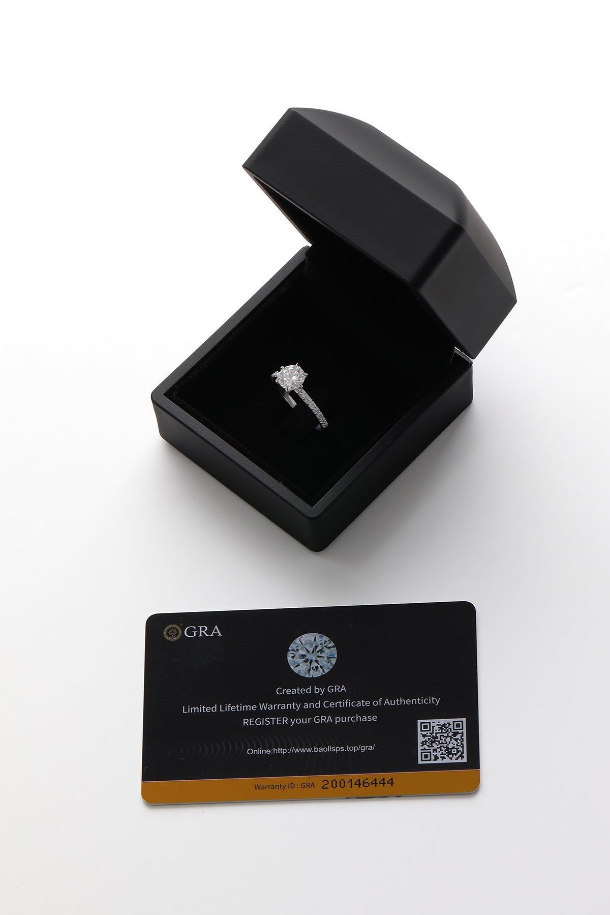 Mozanit Pırlanta Tektaş Yüzük | 925 Ayar Gümüş