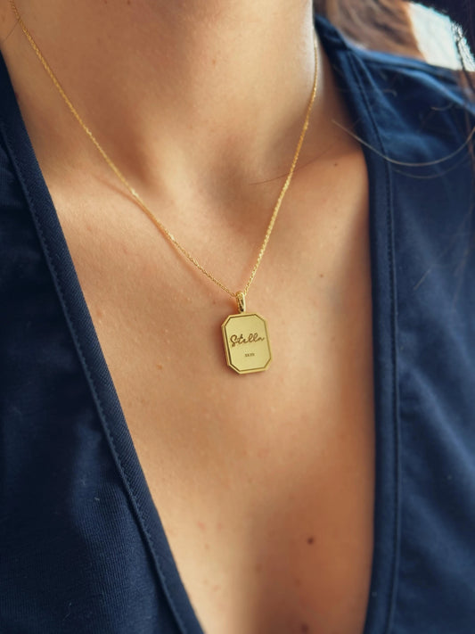 Kişiye Özel İsim Ve Tarih Kolye | 925 Gümüş