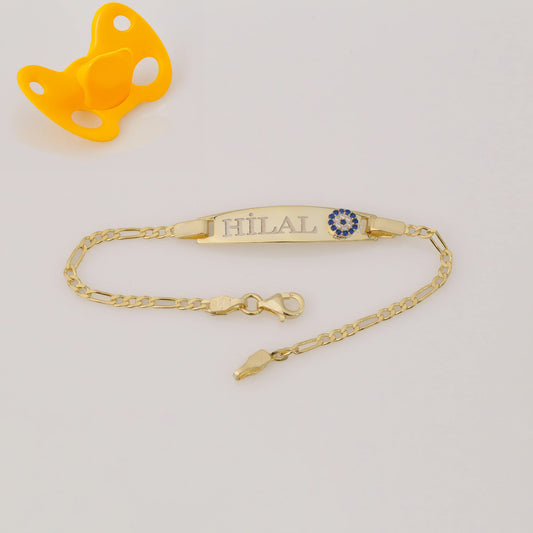 Nazar Boncuklu Bebek Künyesi | 925 Gümüş