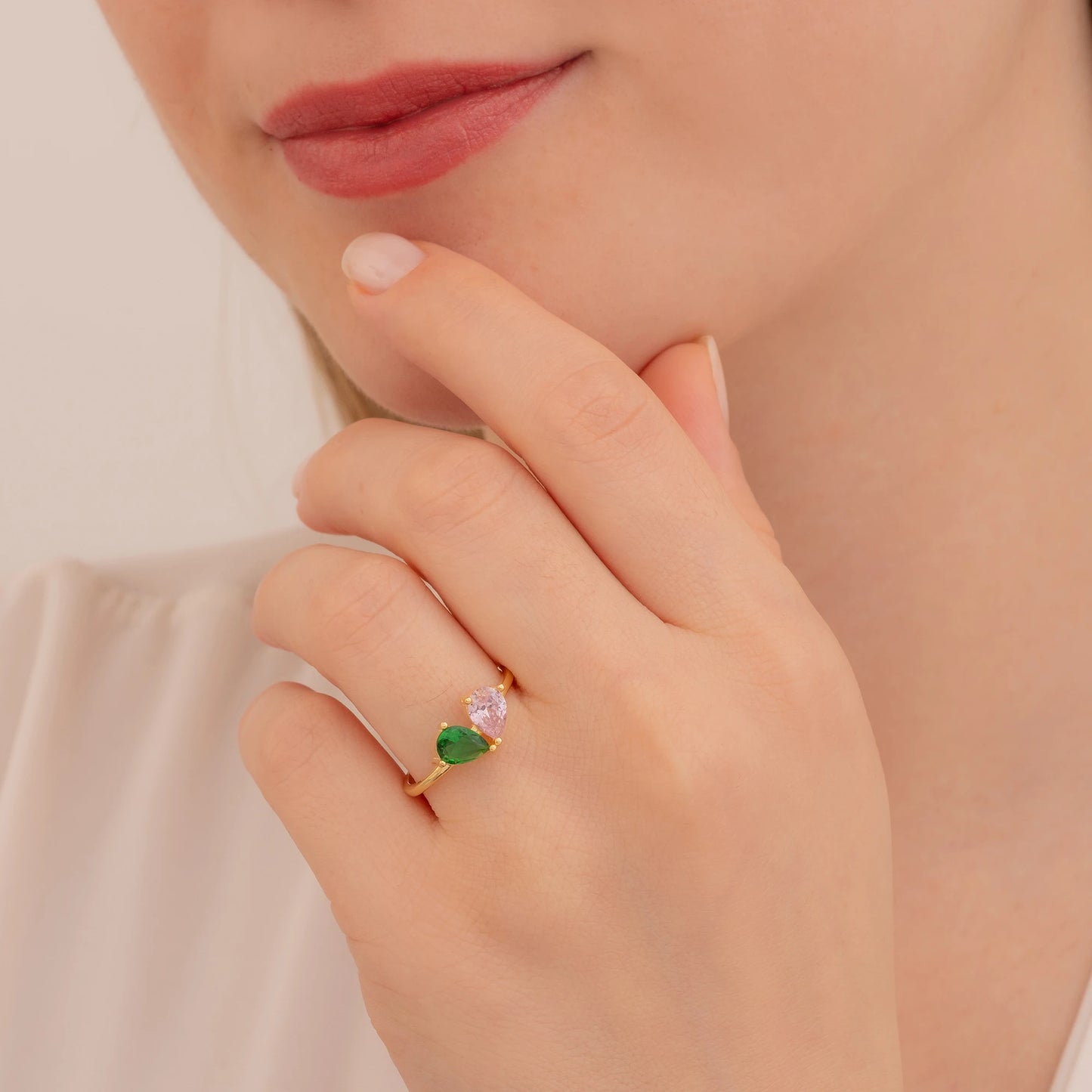 Doğum Taşlı Yüzük | 925 Ayar Gümüş