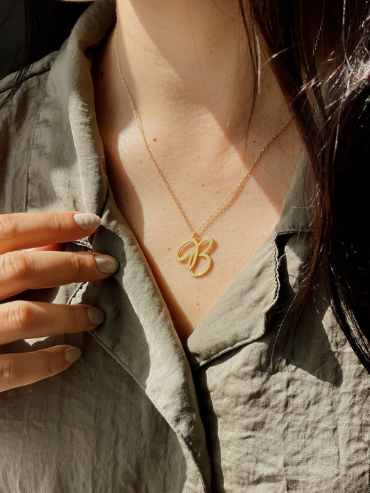 Özel Fontlu Harf Kolye | 925 Gümüş