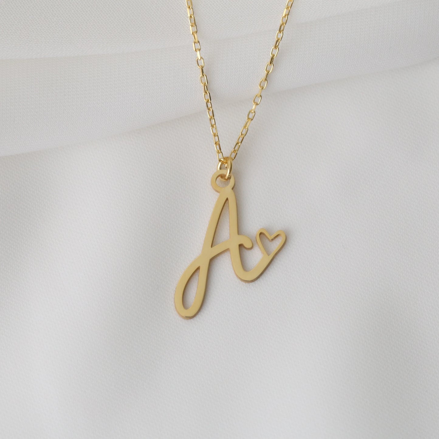 El Yazılı Harf Kolye | 925 Gümüş