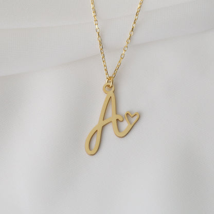 El Yazılı Harf Kolye | 925 Gümüş