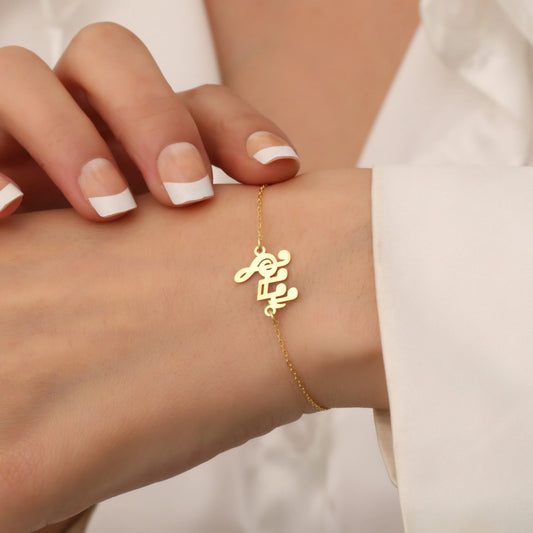 Nota Figürlü Bileklik | 925 Gümüş