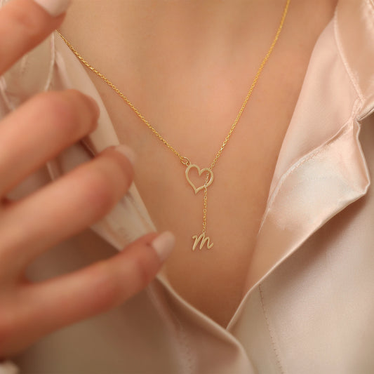 Tek Harfli Aşk Sarmaşığı Kolye | 925 Gümüş