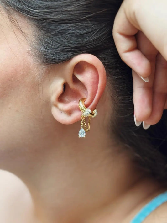 Damla Taşlı Küpe | 925 Ayar Gümüş