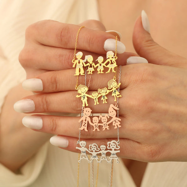 Aile Kolyesi | 925 Gümüş - Alternatif Görünüm