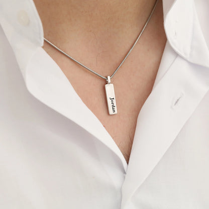 Yılan Zincirli Çubuk Kolye | 925 Gümüş