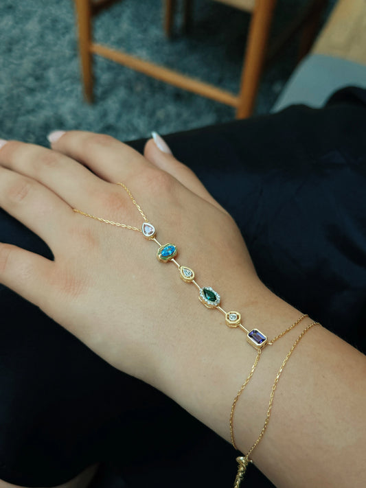 Renkli Taşlı Şahmeran | 925 Ayar Gümüş