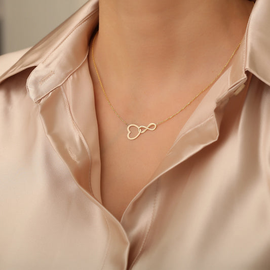 Sonsuzluk Kalpli Kolye | 14 Ayar Altın
