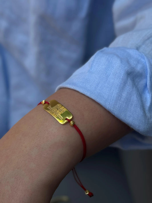 İpli Plaka Bileklik | 925 Gümüş