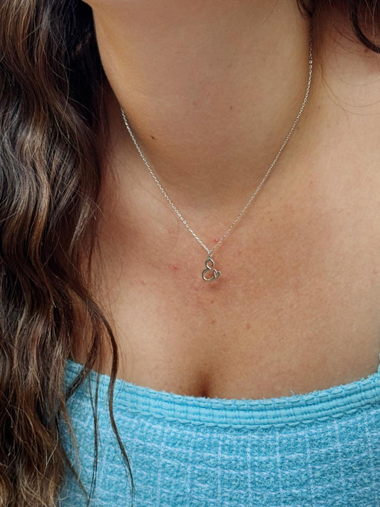 El Yazılı Harf Kolye | 925 Gümüş