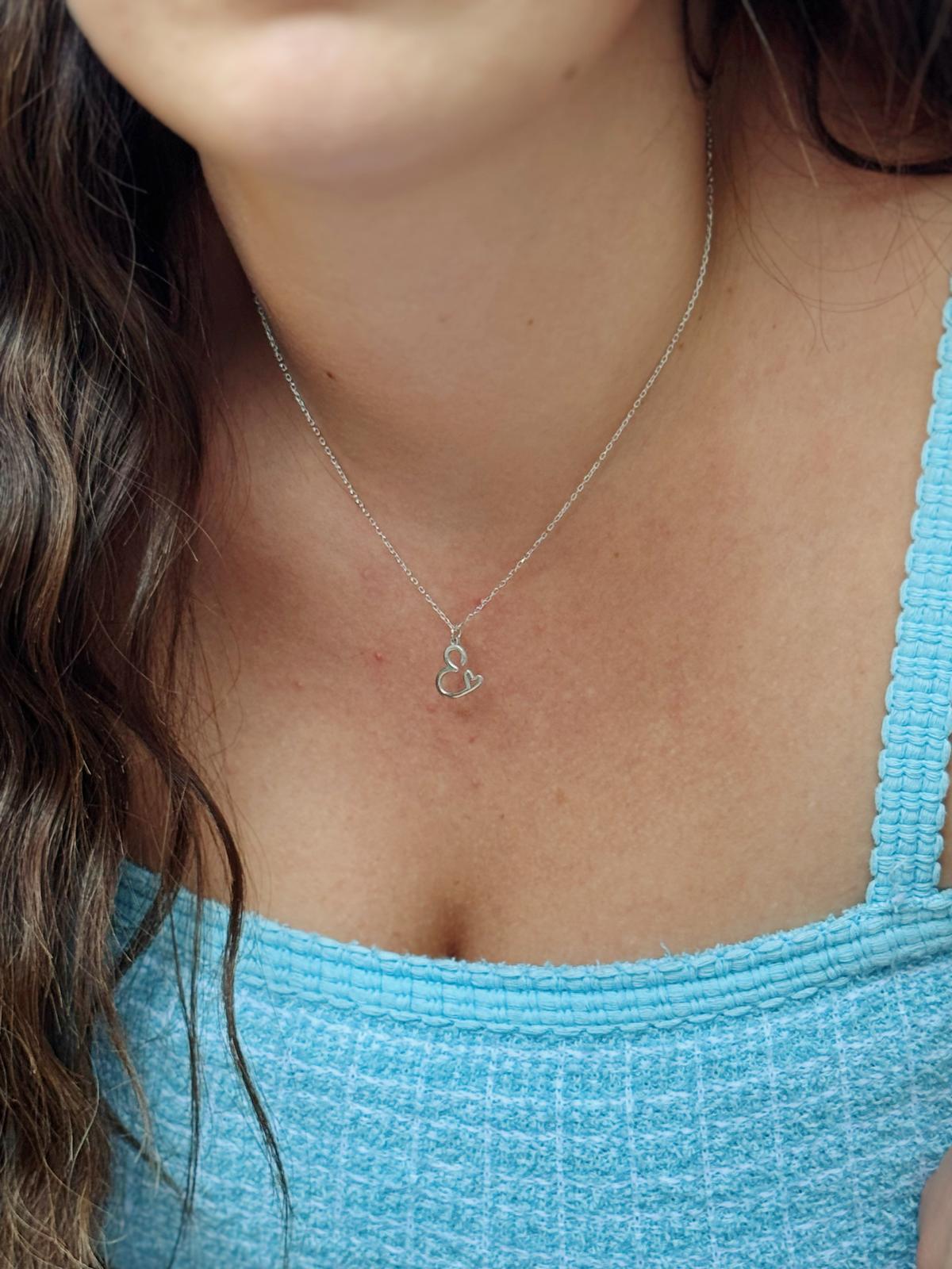 El Yazılı Harf Kolye | 925 Gümüş